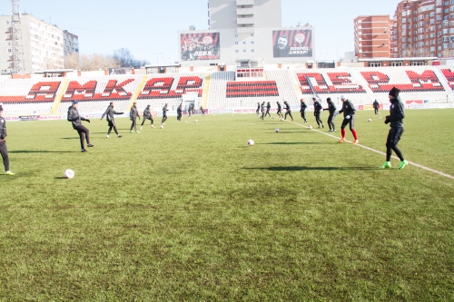 Тренировка "Амкара" в Перми 9 марта