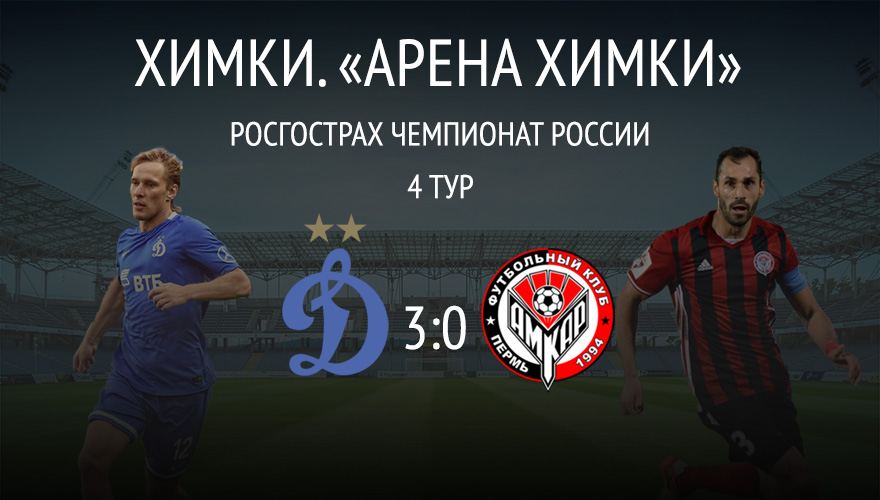«Динамо» - «Амкар» - 3:0
