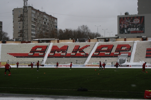 Основное поле стадиона "Звезда" 21 февраля 2017 года: к возобновлению чемпионата все готово