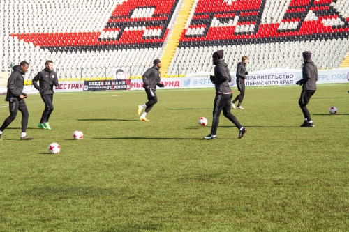 Тренировка "Амкара" в Перми 9 марта
