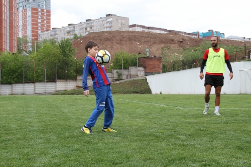 Денис в гостях у "Амкара"