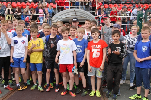 Матч футболистов "Амкара" и команды болельщиков