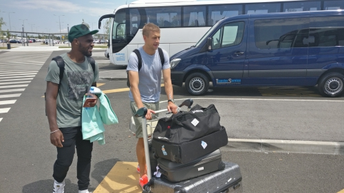 Прибытие на сбор в Словению