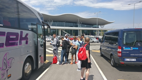 Прибытие на сбор в Словению