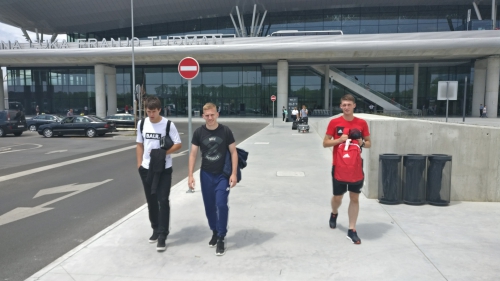 Прибытие на сбор в Словению