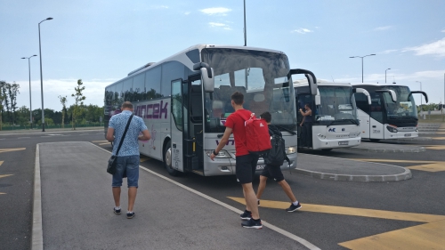 Прибытие на сбор в Словению