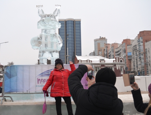 Зимний мини-футбол в ледовом городке