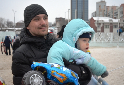 Зимний мини-футбол в ледовом городке