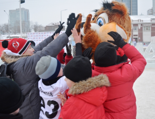 Зимний мини-футбол в ледовом городке