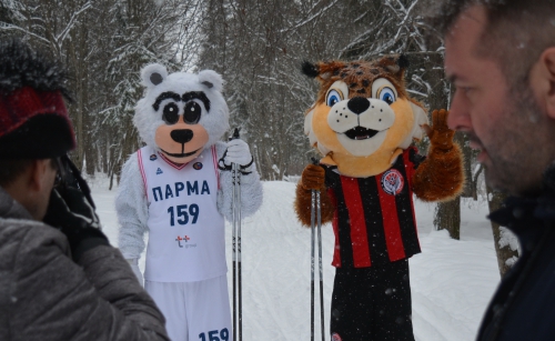 Клубные талисманы снимаются в рекламном ролике "Лыжни России"