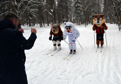 Клубные талисманы снимаются в рекламном ролике "Лыжни России"