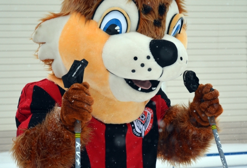 Клубные талисманы снимаются в рекламном ролике "Лыжни России"