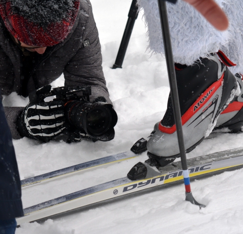 Клубные талисманы снимаются в рекламном ролике "Лыжни России"