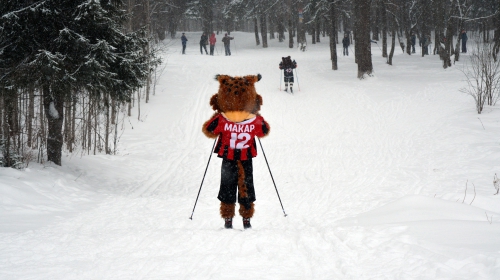 Клубные талисманы снимаются в рекламном ролике "Лыжни России"
