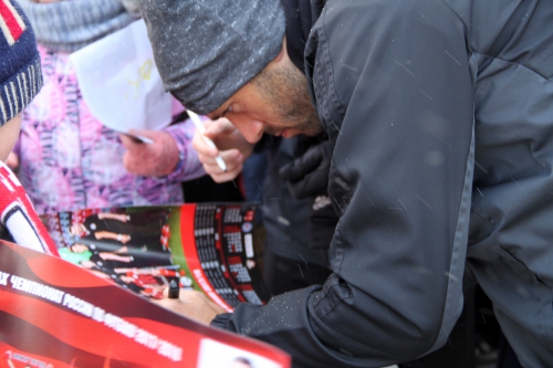 Пермские школьники поздравили "Амкар" с 23 февраля