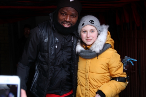 Пермские школьники поздравили "Амкар" с 23 февраля