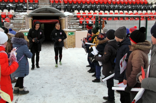 Пермские школьники поздравили "Амкар" с 23 февраля